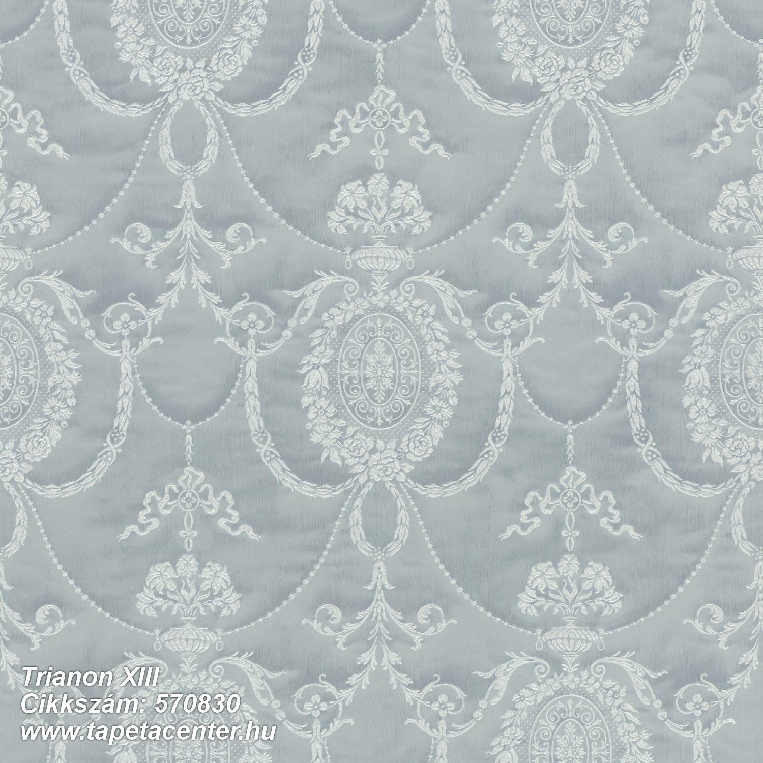 Barokk-klasszikus,különleges felületű,textil hatású,textilmintás,gyöngyház,kék,szürke,lemosható,vlies tapéta 